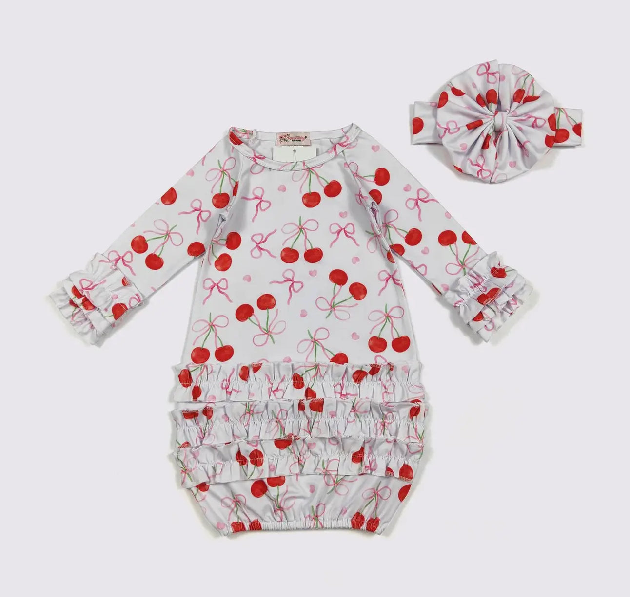 Coquette Cherry Baby Gown