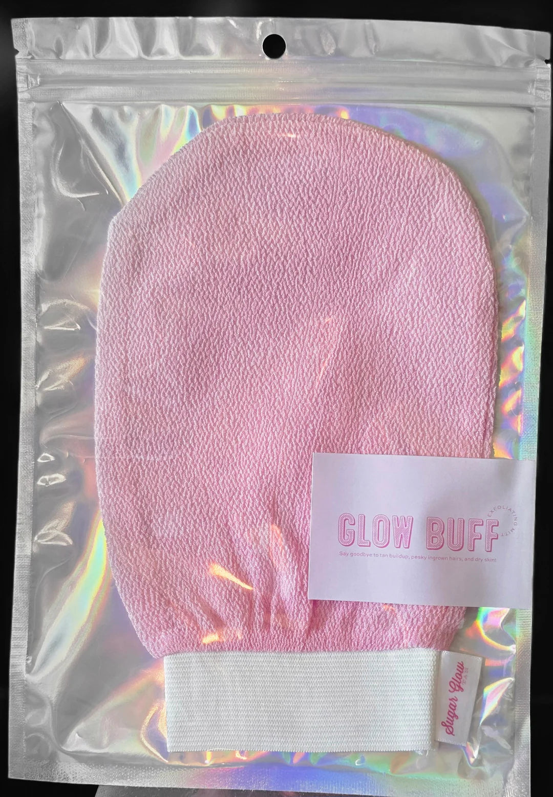 Glow Buff Exfoliating Mitt- Pink