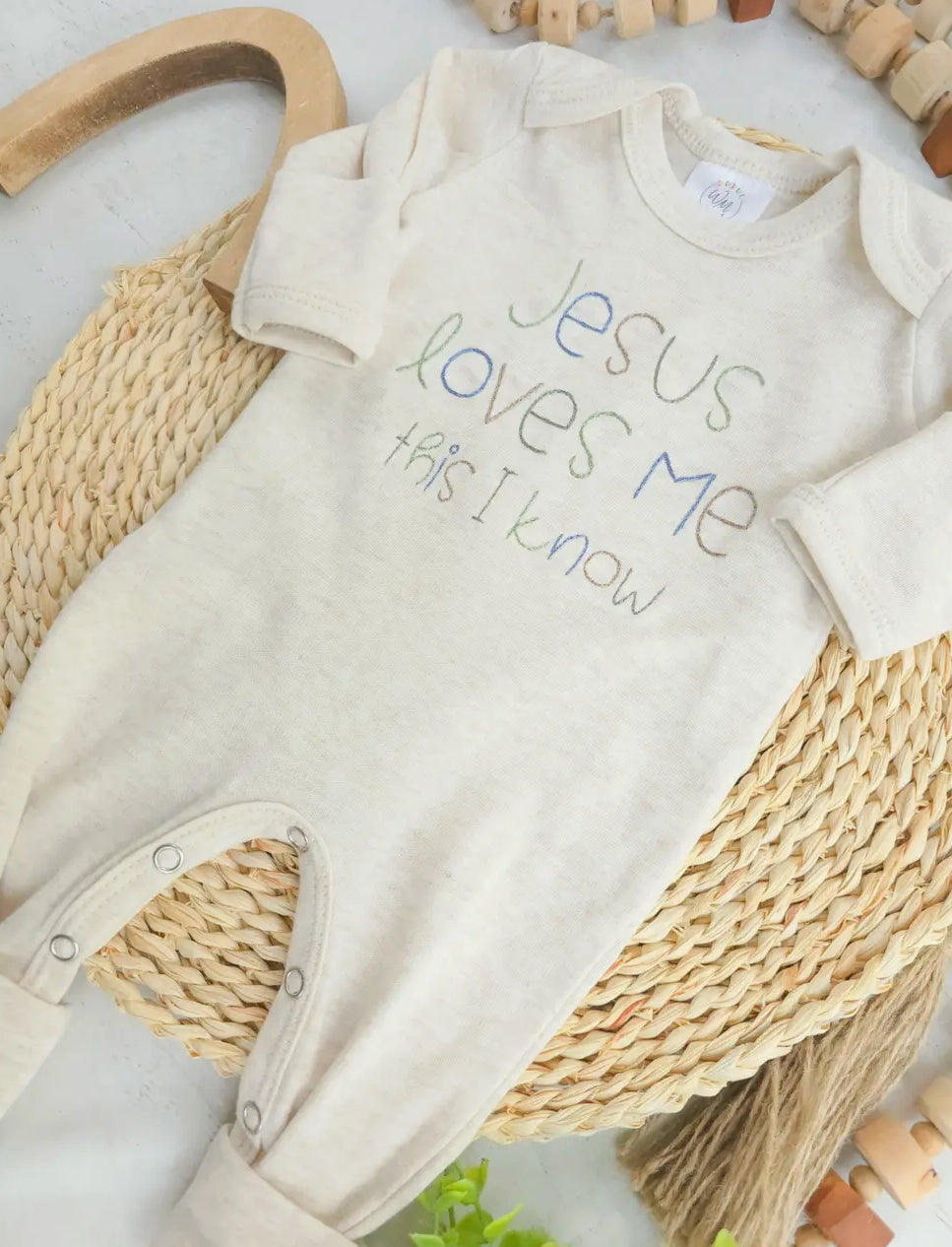 Onesie- Jesus Loves Me Blue