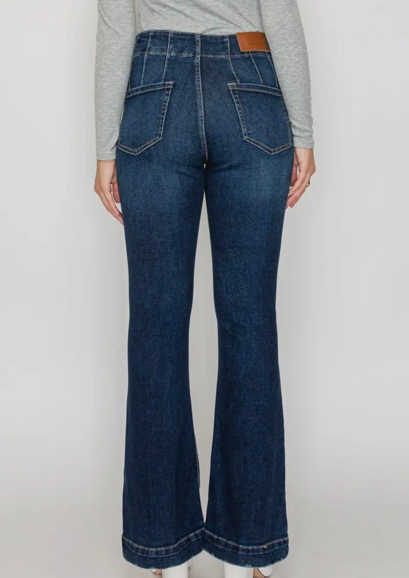 Artemis Vintage Double Button Pleated Front Jeans