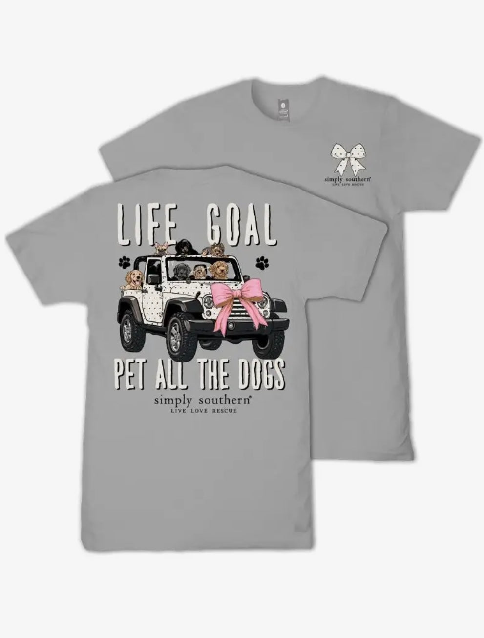 SS Women’s Tshirt- Life Goal Pet All The Dogs