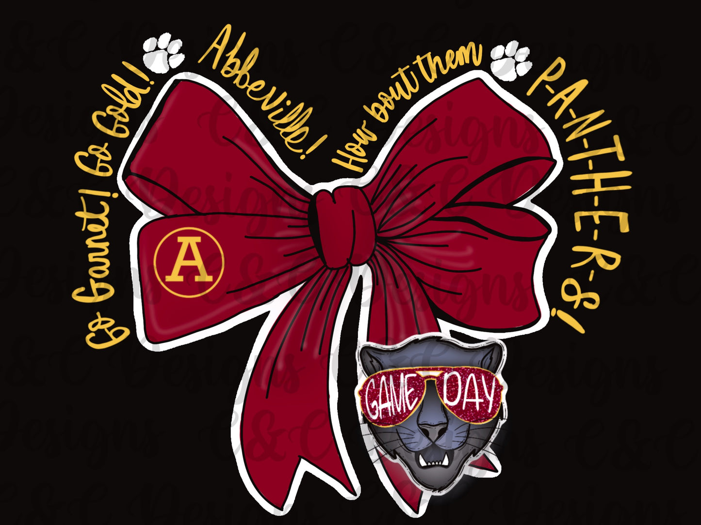 Abbeville Panthers- Panther Bow