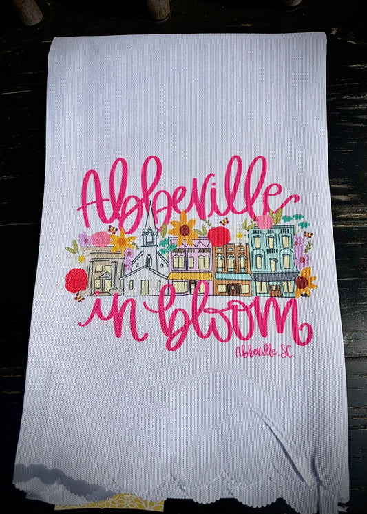 Abbeville in Bloom tea Towel