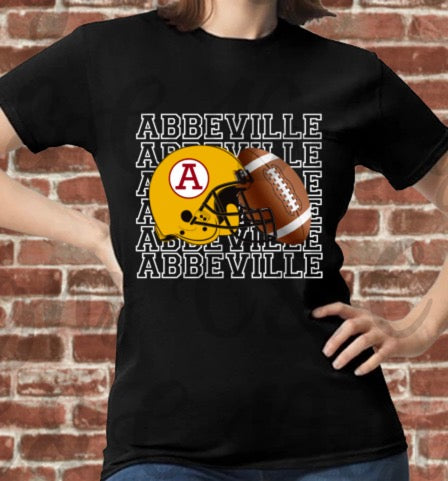 Abbeville Panthers-Abbeville Outline White