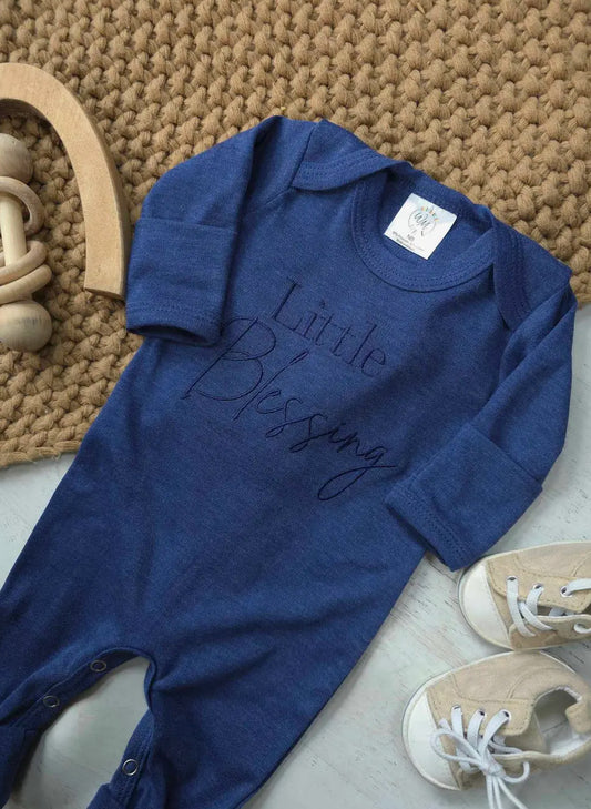 Onesie- Little Blessings Navy