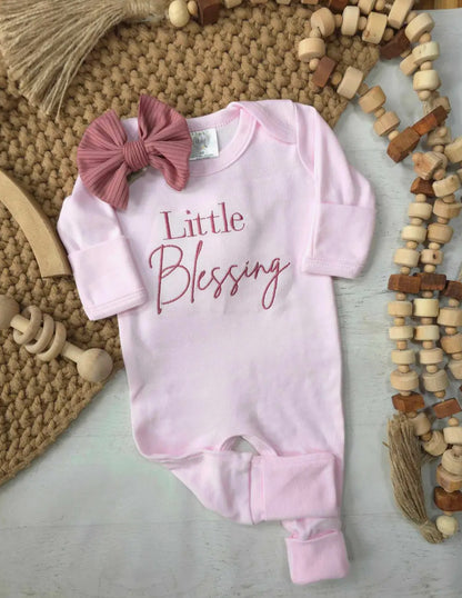 Onesie- Little Blessings Pink