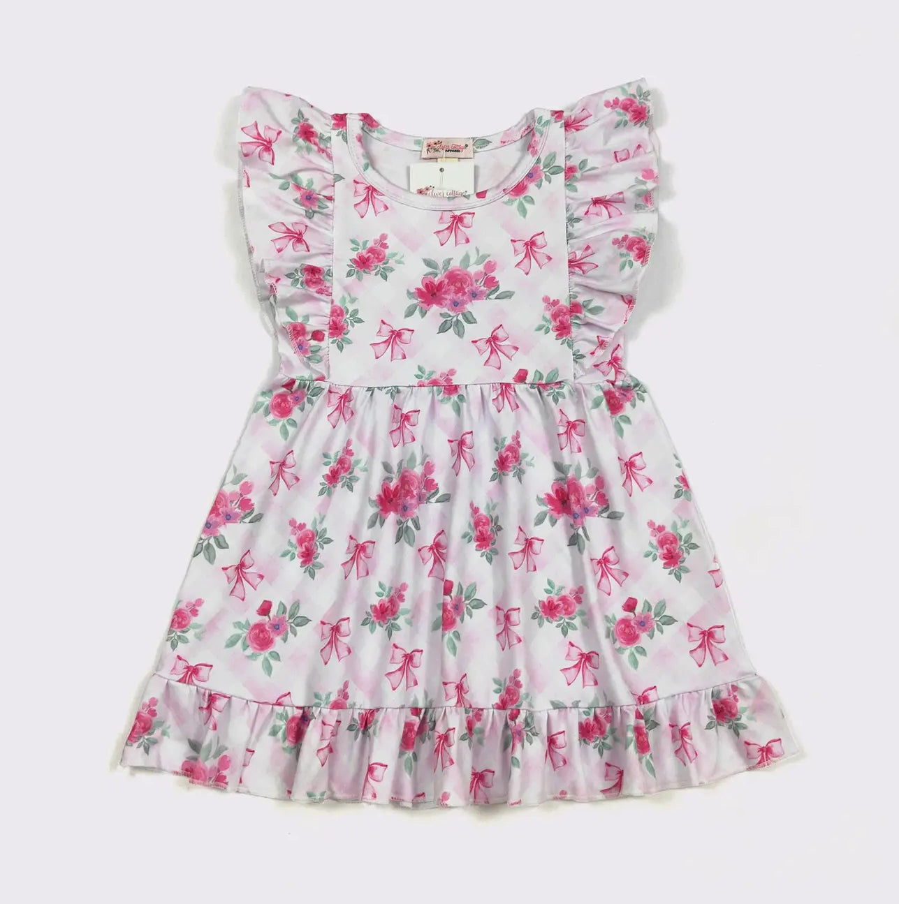 Girls Dress- Floral Pink
