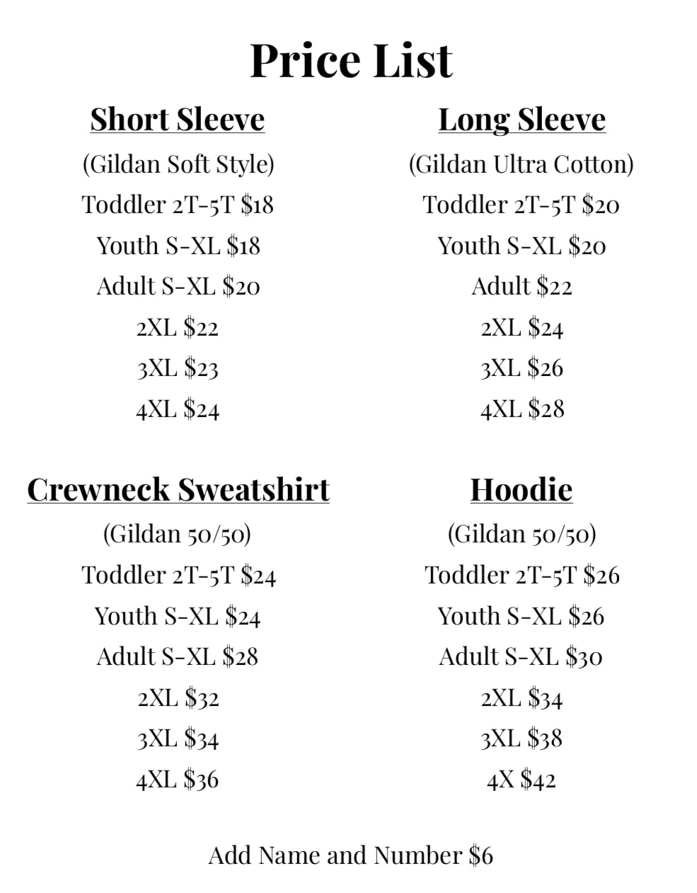 Custom T-Shirt Payment Option