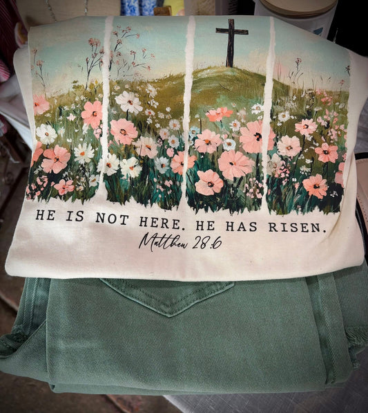 Printed Tshirt- He has Risen