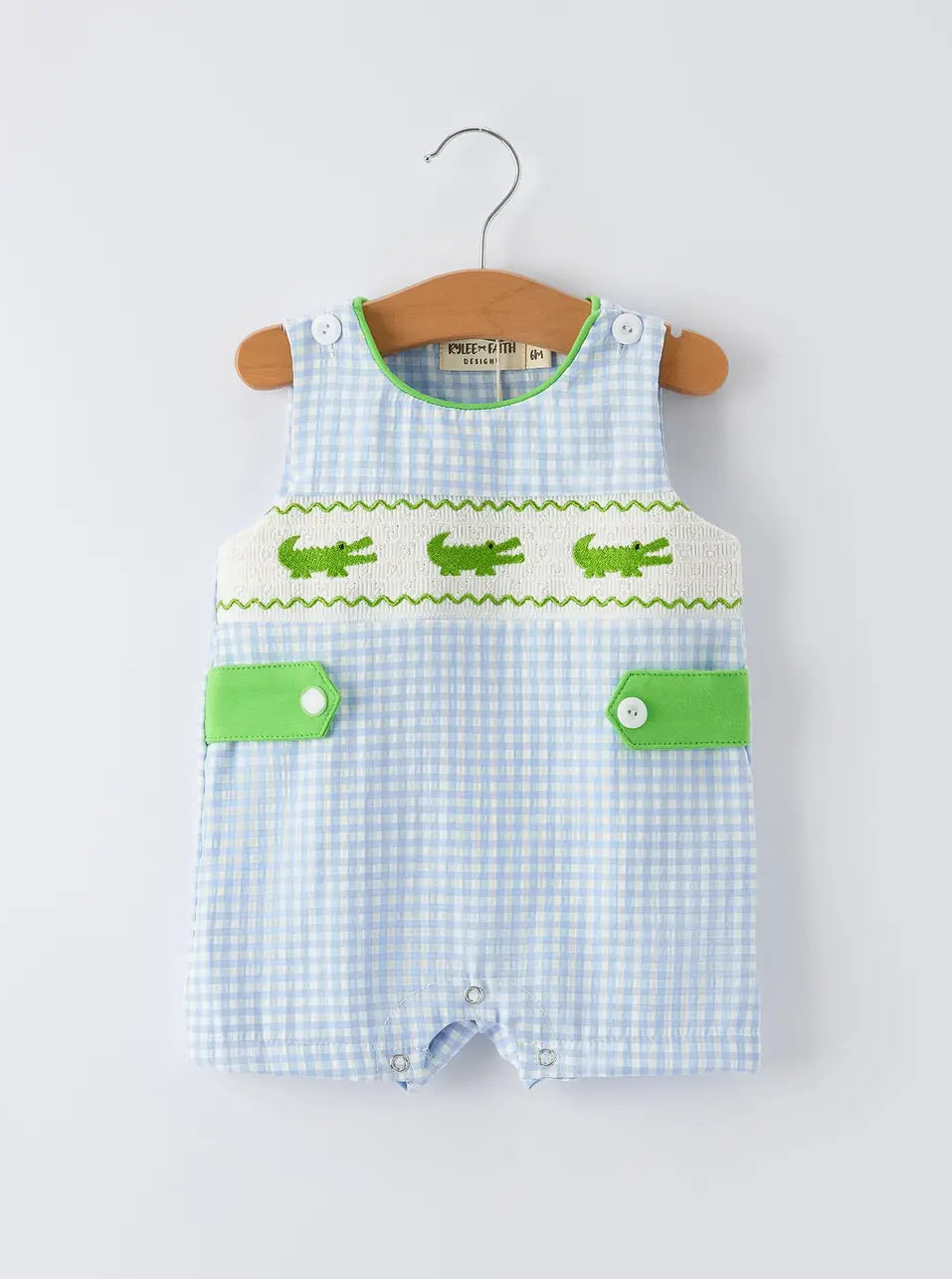 Boys Romper - Embroidered Crocodile