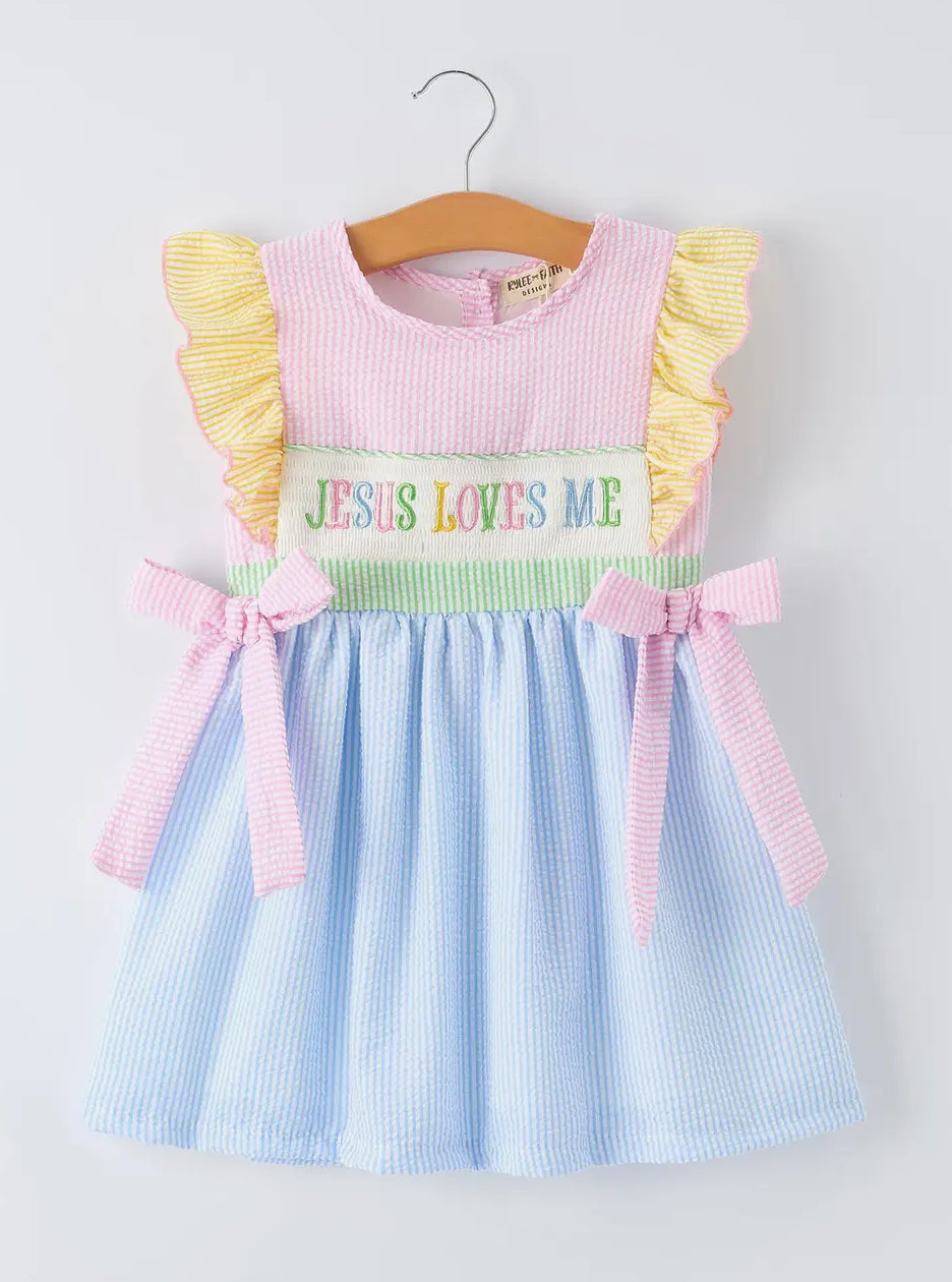Girls Dress- Jesus Loves Me