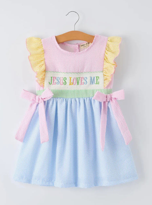 Girls Dress- Jesus Loves Me