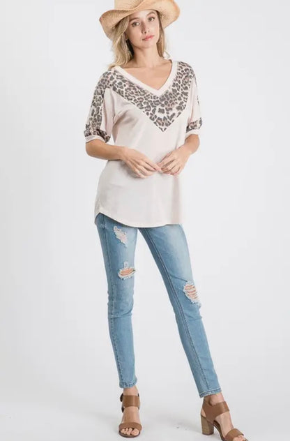Leopard Chevron Top