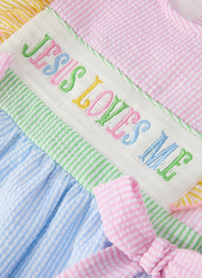 Girls Dress- Jesus Loves Me