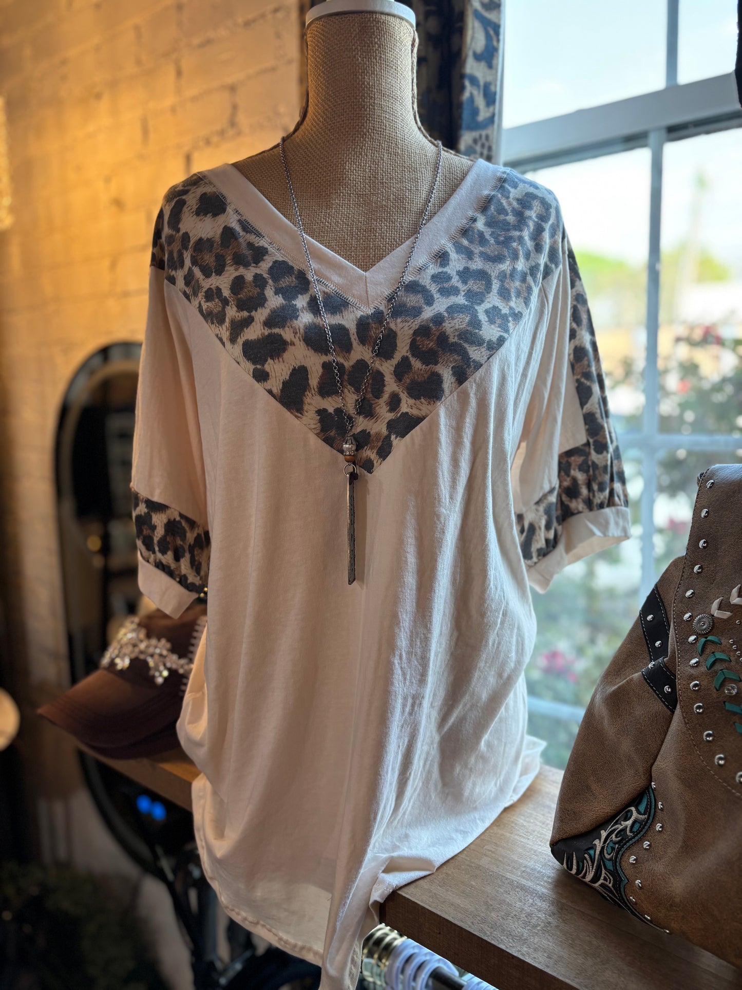 Leopard Chevron Top
