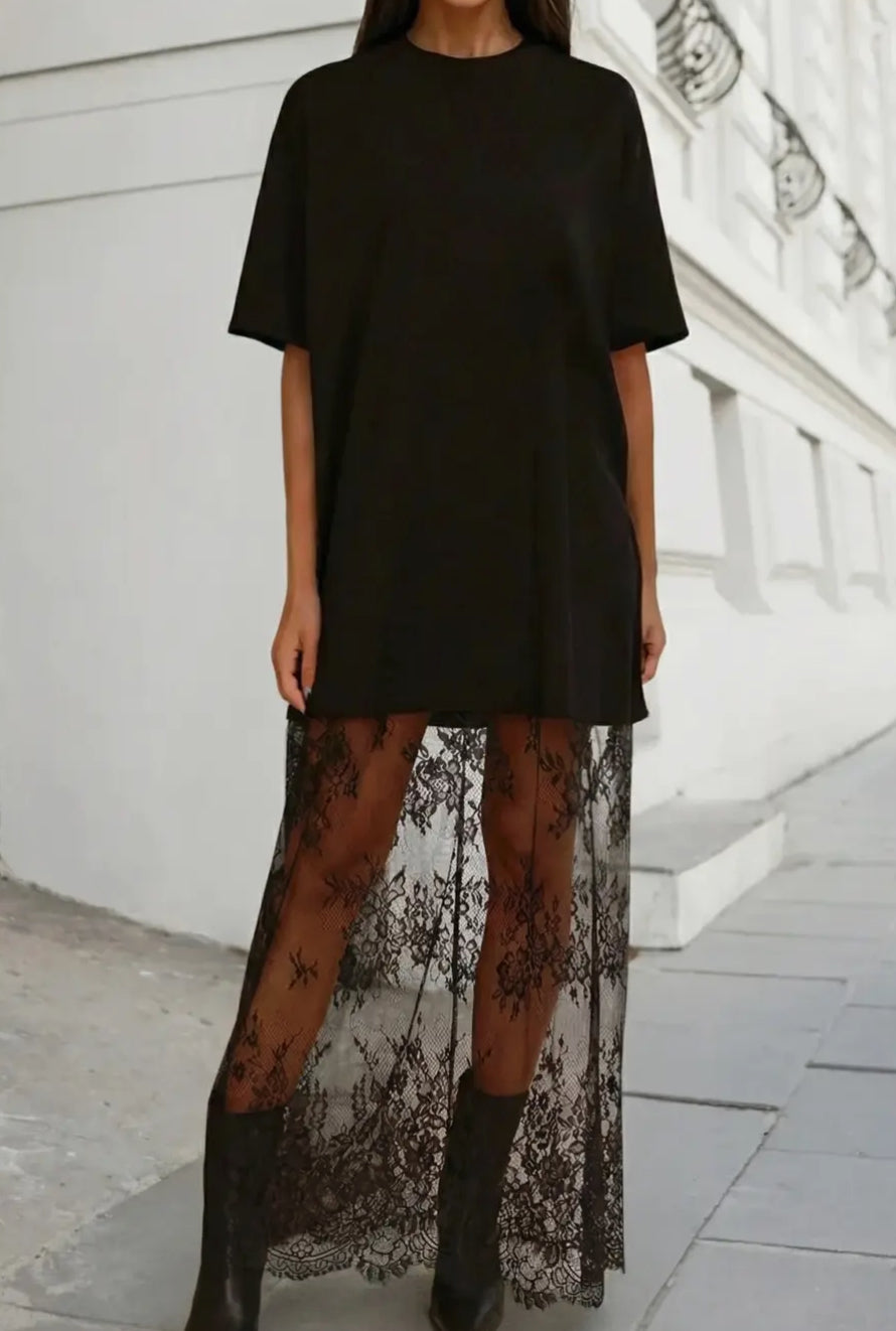 Lace Patchwork Dress