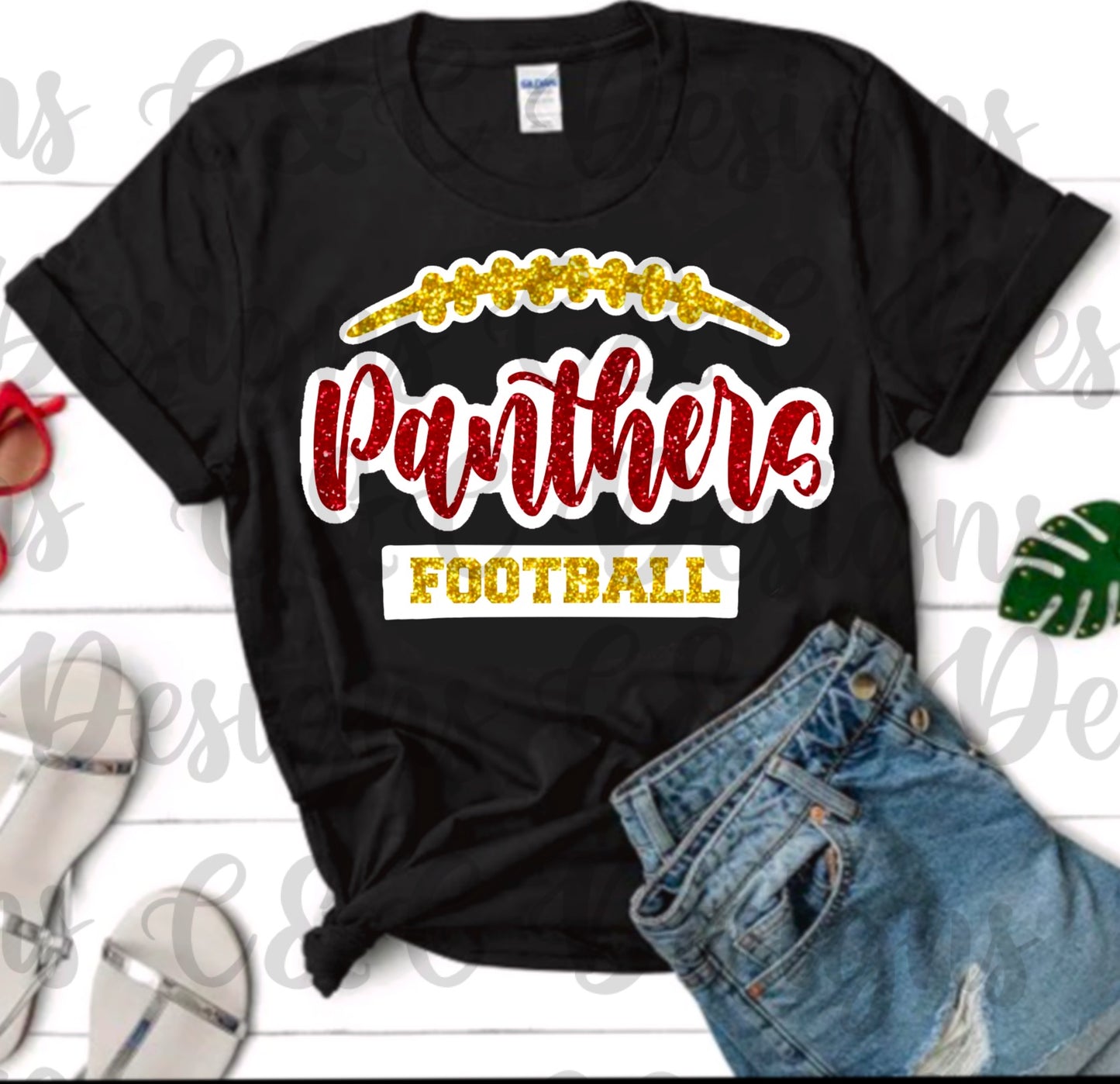 Abbeville Panthers- Panthers Football Glitter