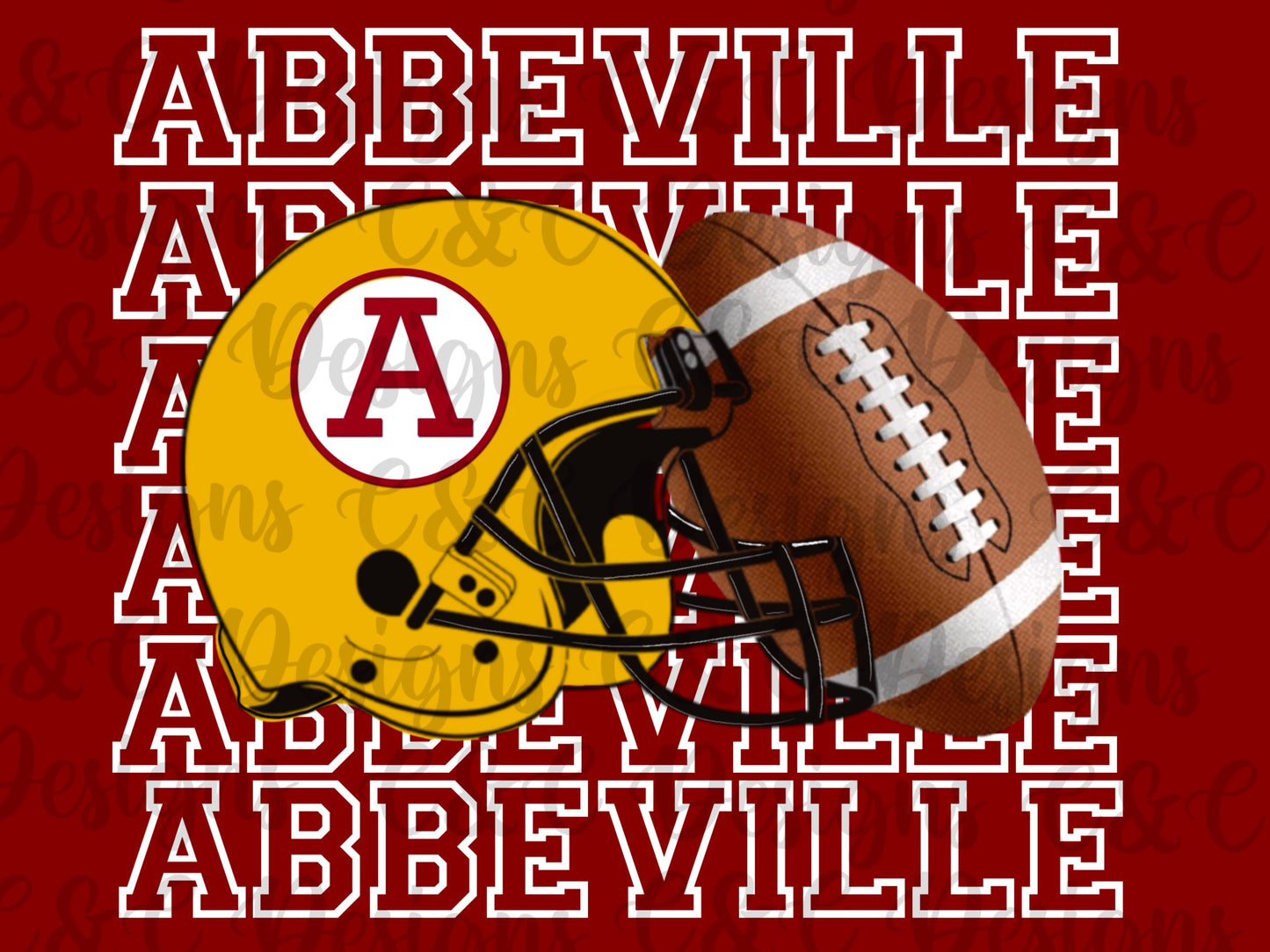 Abbeville Panthers-Abbeville Outline White
