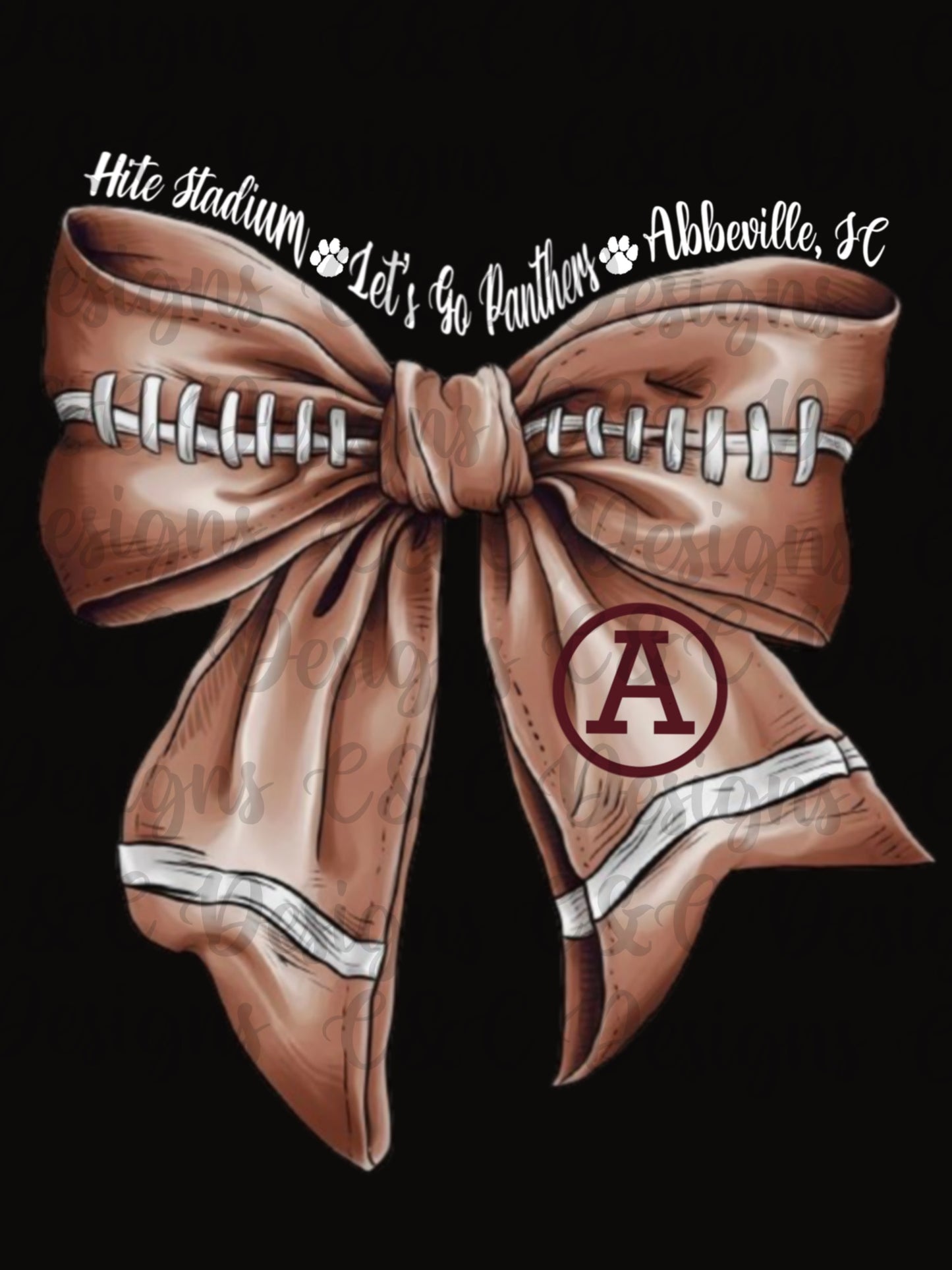 Abbeville Panthers- Football Bow