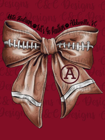 Abbeville Panthers- Football Bow