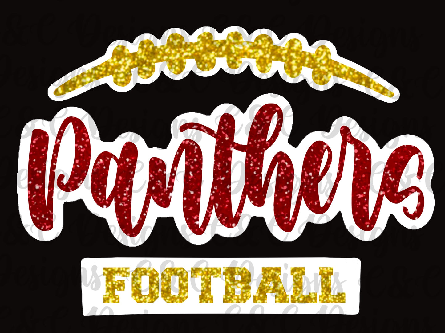 Abbeville Panthers- Panthers Football Glitter